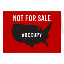 Not For Sale - Occupy Wall Street - We are the 99% Cards