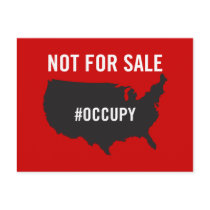 Not For Sale - Occupy Wall Street - We are the 99% Post Card