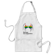 NOT GAY BUT SUPPORTIVE BRA -.png Apron