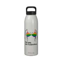 NOT GAY BUT SUPPORTIVE BRA -.png Reusable Water Bottles