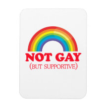 NOT GAY, but supportive Vinyl Magnet