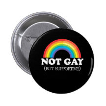 NOT GAY BUTTONS