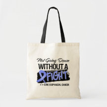 Not Going Down Without a Fight - Esophageal Cancer Canvas Bag