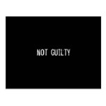 not guilty post card