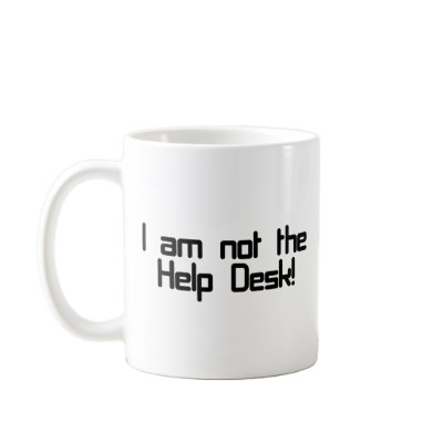 Not Help Desk Coffee Mug by marquita575