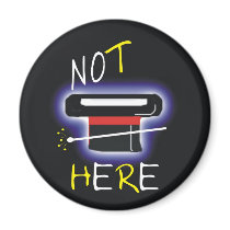 Not Here magnets by naranjay Not Here magnets