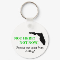 Not Here Not Now Keychain by FLAgainstBigOil Not Here Not Now Keychain