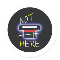 Not Here stickers by naranjay Not Here stickers