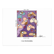 NOT INVISIBLE Postcard by April McCallum