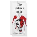 Not Joking! - Poker Party Invitation rack cards