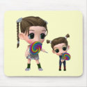 Not Just for Kids Lollipop Girls mousepads by CartoonKids Not Just for Kids Lollipop Girls mousepads