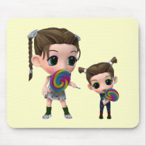 Not Just for Kids Lollipop Girls mousepads by CartoonKids Not Just for Kids Lollipop Girls mousepads