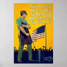 Not Just Hats Off ~ Vintage World War 1. Poster