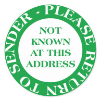 Not Known at this Address - Green stickers by artberry Not Known at this Address - Green stickers