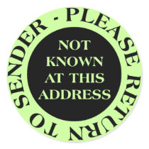Not Known at this Address - II Pale Green stickers by artberry Not Known at this Address - II Pale Green stickers