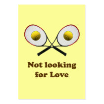 Not Looking for Love Tennis Business Card