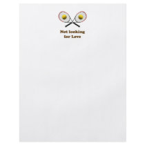 Not Looking for Love Tennis Custom Flyer
