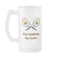 Not Looking for Love Tennis Coffee Mug