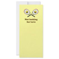 Not Looking for Love Tennis Rack Card Design
