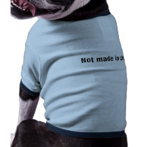 Not made in china pet clothing