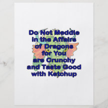 Not meddle blue dragon head personalized flyer