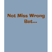 Not Miss Wrong      But... t-shirts
