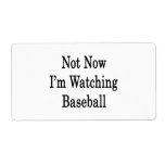 Not Now I'm Watching Baseball Personalized Shipping Labels