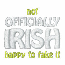 not Officially Irish embroidered shirts