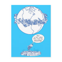 "NOT Recycling" Postcard by Aquavel "NOT Recycling" Postcard
