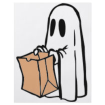 Not So Spooky Halloween Ghost Trick or Treater flyers