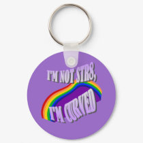 Not Str8 Curved Keychain
