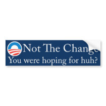 not_the_change bumper sticker