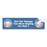 Not The Change You Were Hoping For Huh Bumper Stic Bumper Sticker
