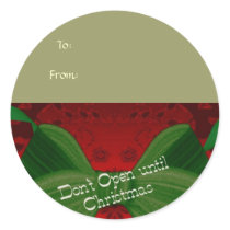 Not Until Christmas Gift Tag Sticker - Customized