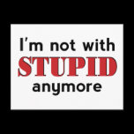Not With Stupid postcards