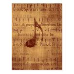 Nota musical tarjeta postal
