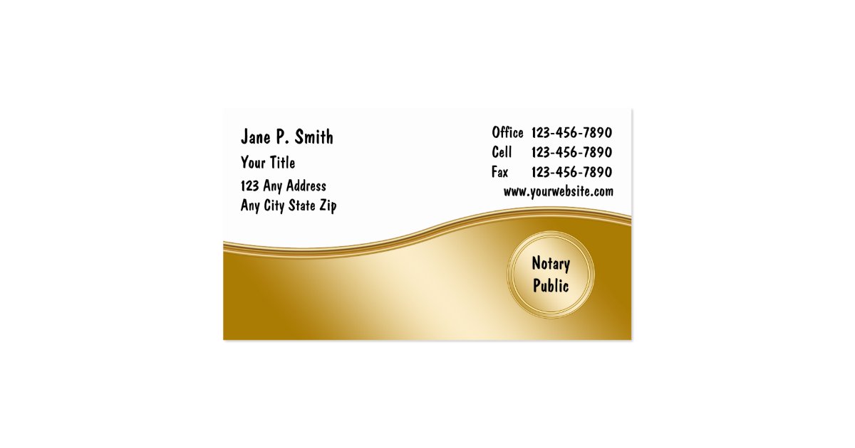 Notary Business Cards_2 Business Card | Zazzle