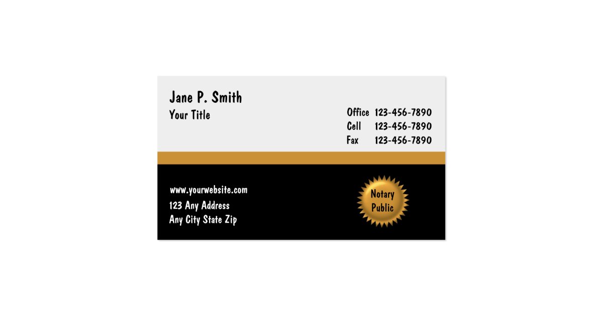 Notary Business Cards_2 Business Card | Zazzle