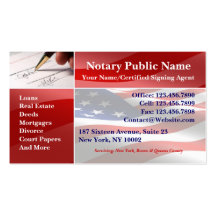 Notary Public Business Card