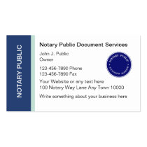 Notary Public Business Cards