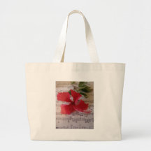 Notas florales bolsa lienzo