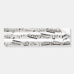 Notas musicales blancos y negros pegatina de parachoque