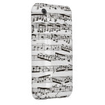 Notas musicales blancos y negros iPhone 3 protector