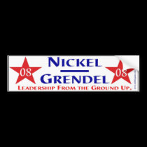 "NotB" Nickel/Grendel Bumper Sticker bumper stickers by EyeLevel "NotB" Nickel/Grendel Bumper Sticker bumper stickers