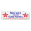 "NotB" Nickel/Grendel Bumper Sticker bumper stickers by EyeLevel "NotB" Nickel/Grendel Bumper Sticker bumper stickers