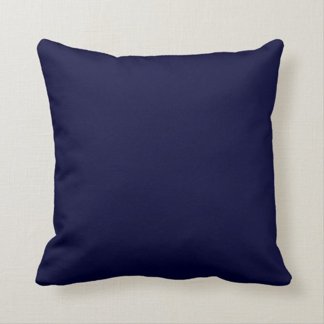 Notched Corner Frame Navy Blue Background Monogram Throw Pillows