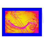 Note card- abstract hot pink spiral