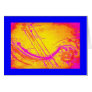 Note card- abstract hot pink spiral