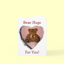 Note Card: Breast Cancer Awareness Bear cards