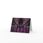 NOTE CARD:  Brooklyn Bridge Art - Pink